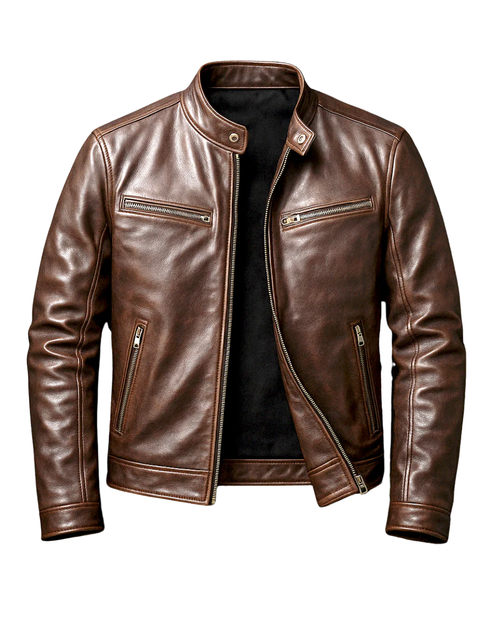 BLAKE | Leather jacket with vintage design