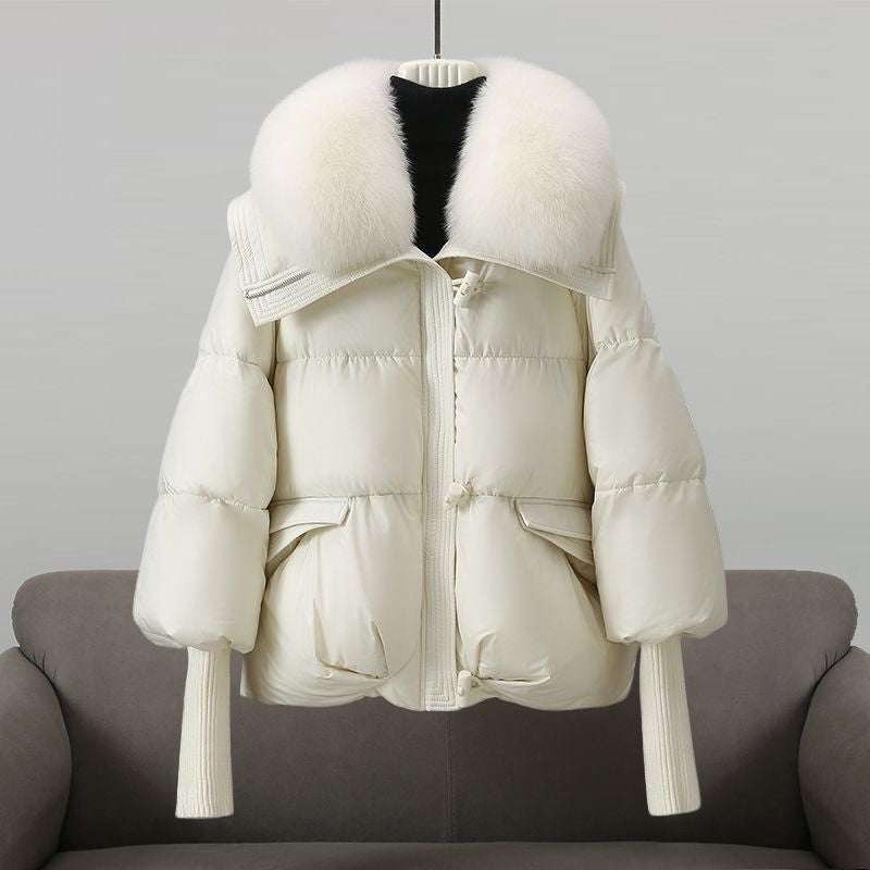 HARPER | Down jacket with fur collar