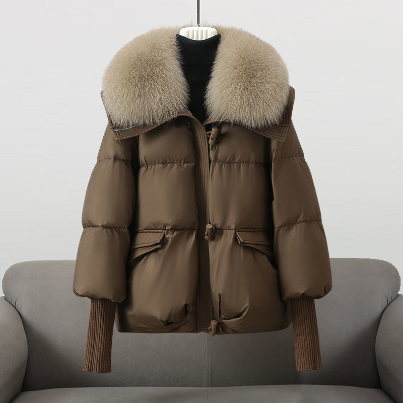 EVIE | Winter puffer coat with fur collar