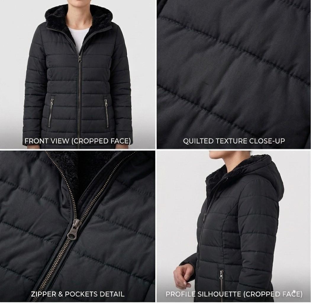 OLIVIA | Winter coat with quilted shell