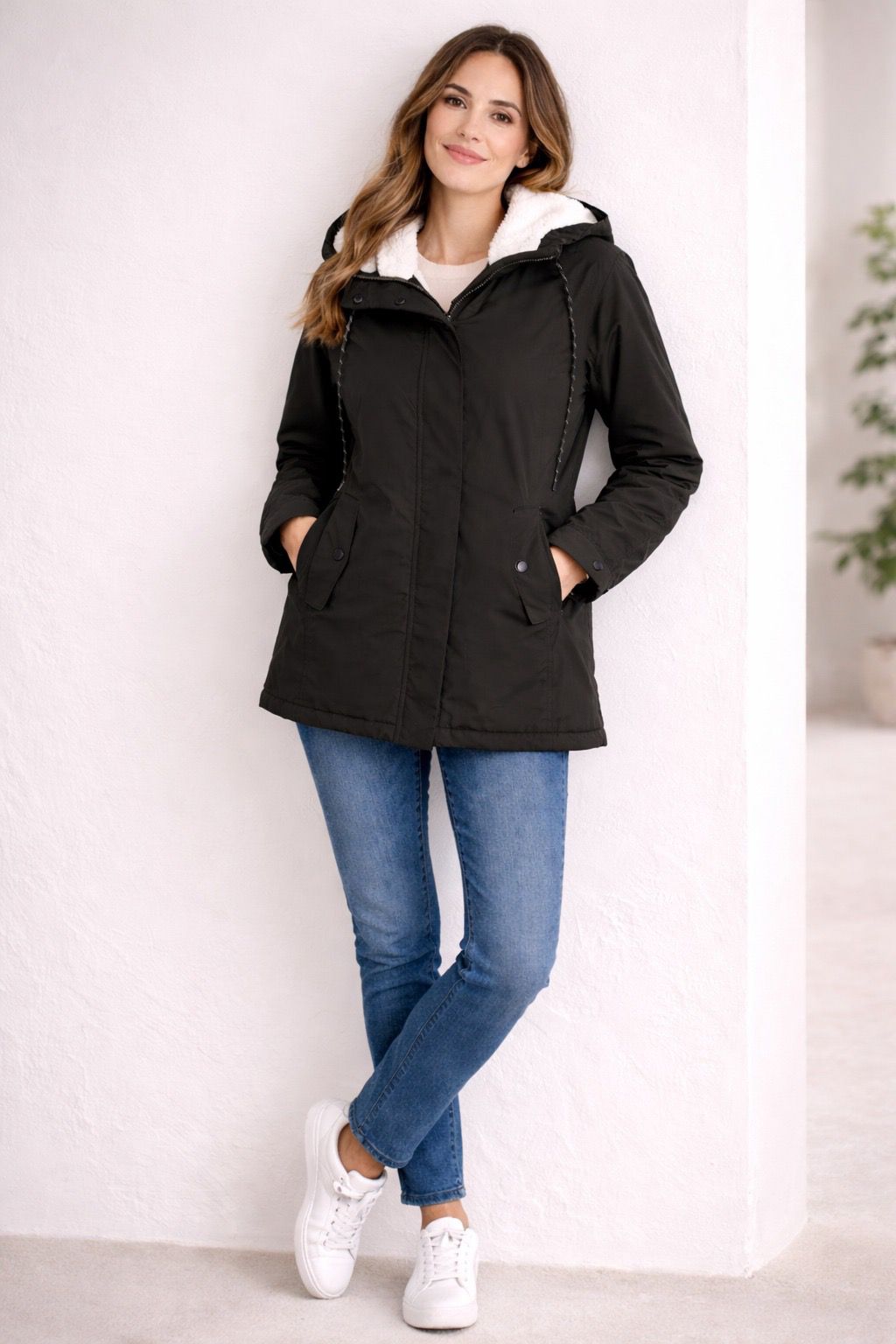SIENNA | Long winter coat with hood