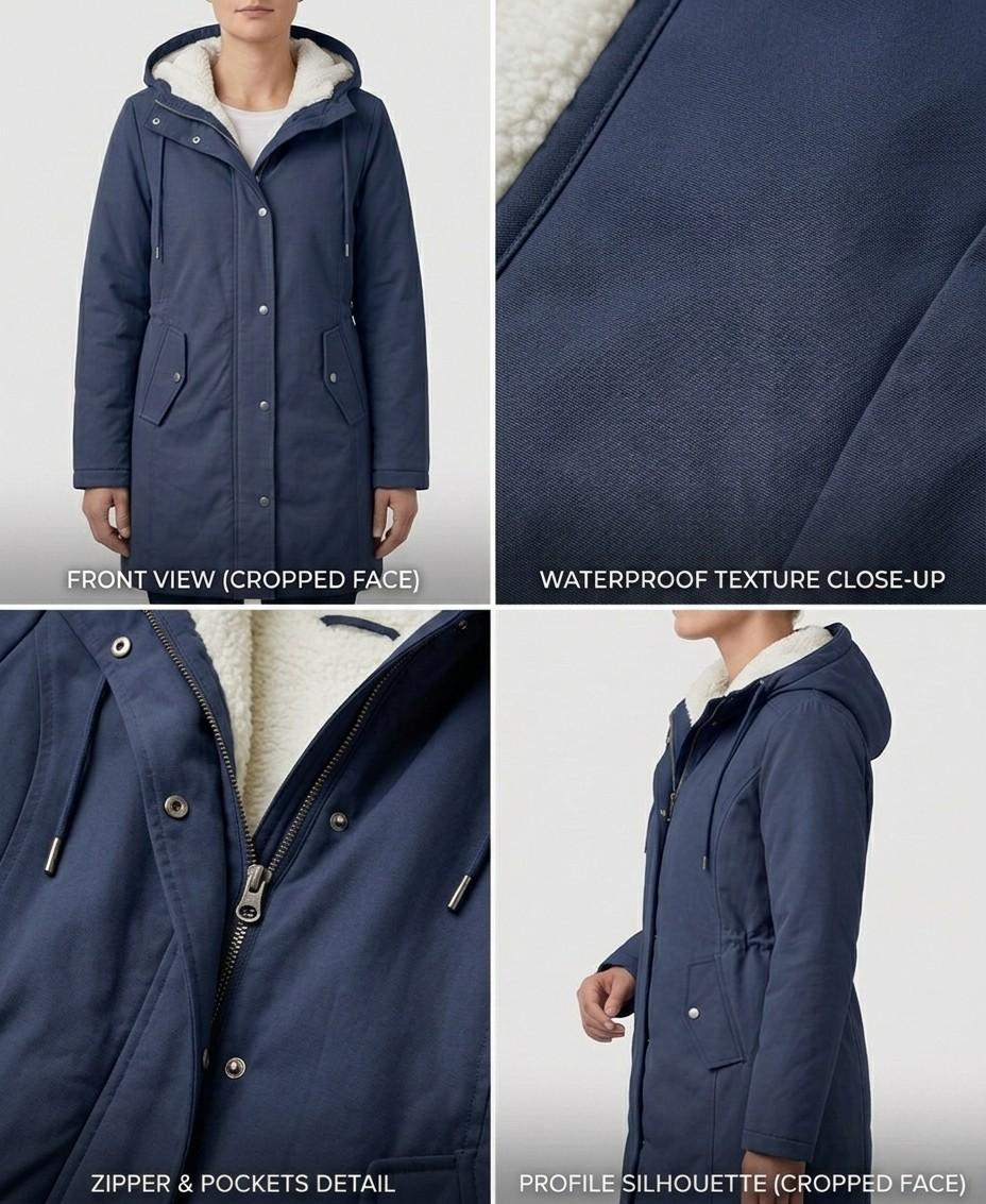 AMÉLIE | Long parka with fleece lining