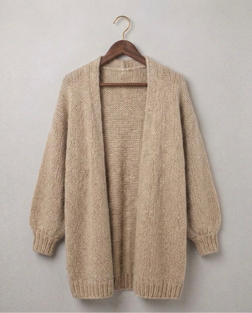 SUMMER | Oversized cardigan with dropped shoulders