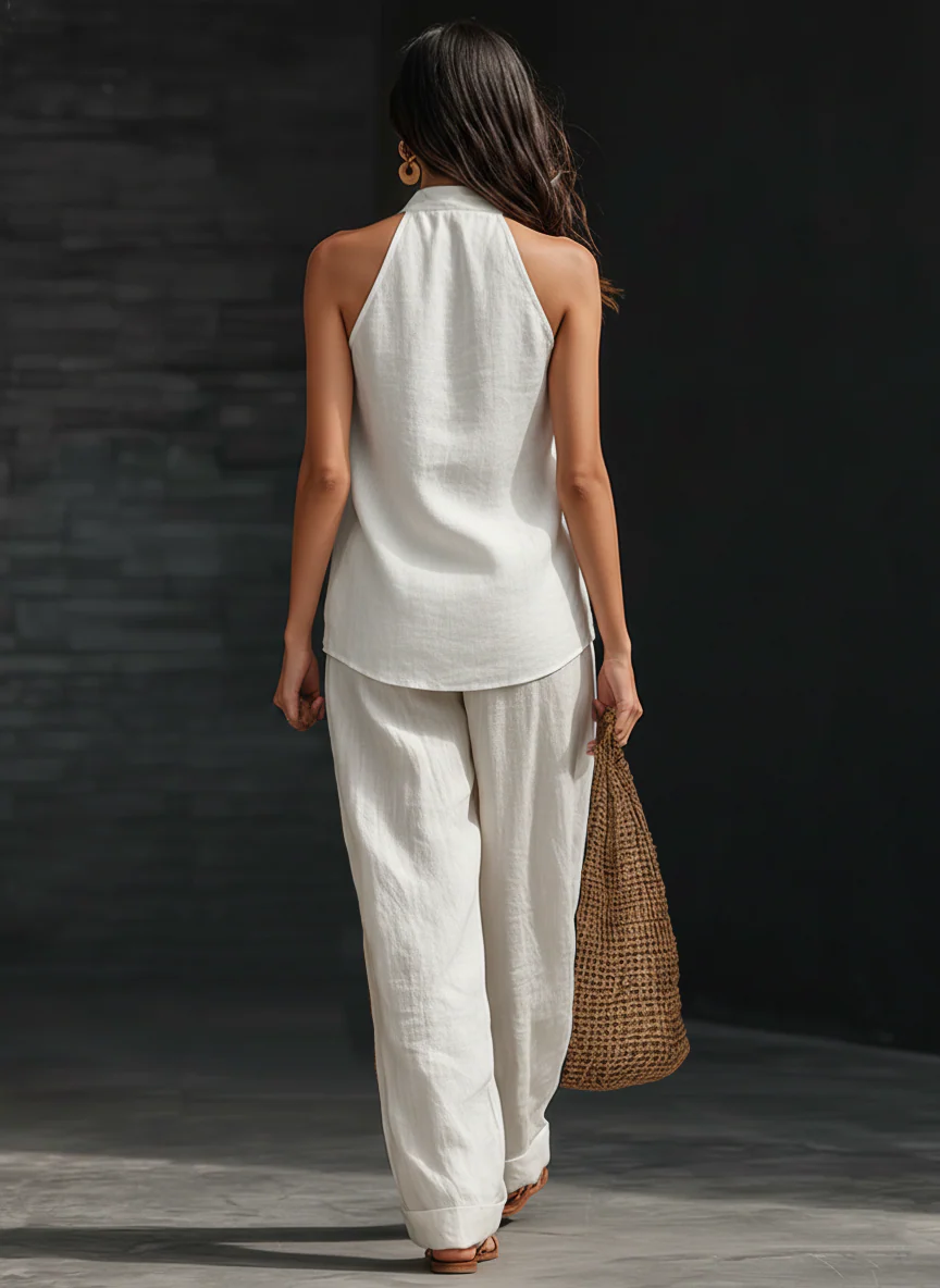 CARLOTTA | Set with wide-leg trousers