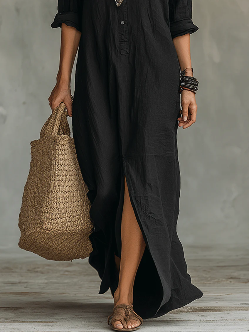 ALESSIA | Maxi dress with button detailing