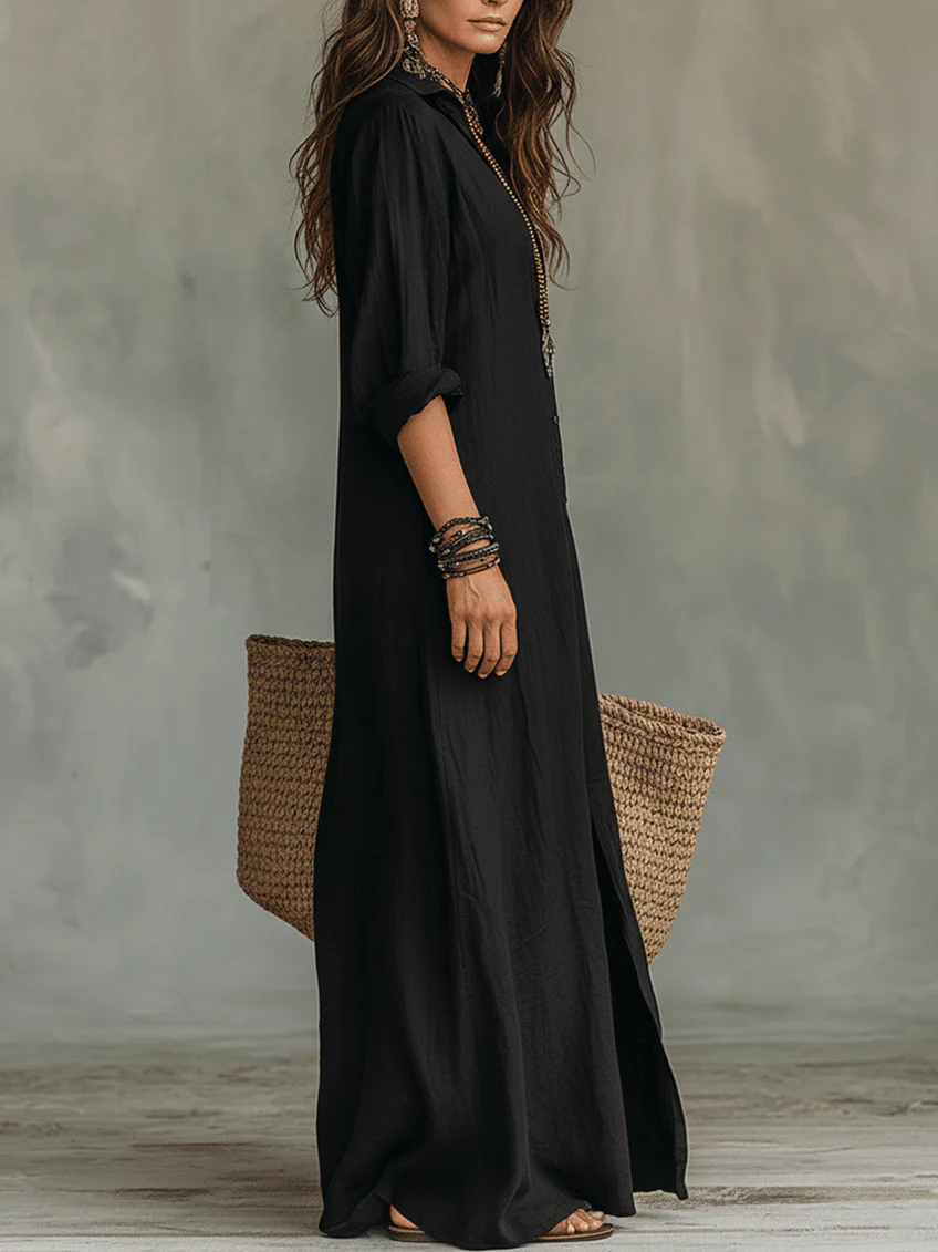 ALESSIA | Maxi dress with button detailing