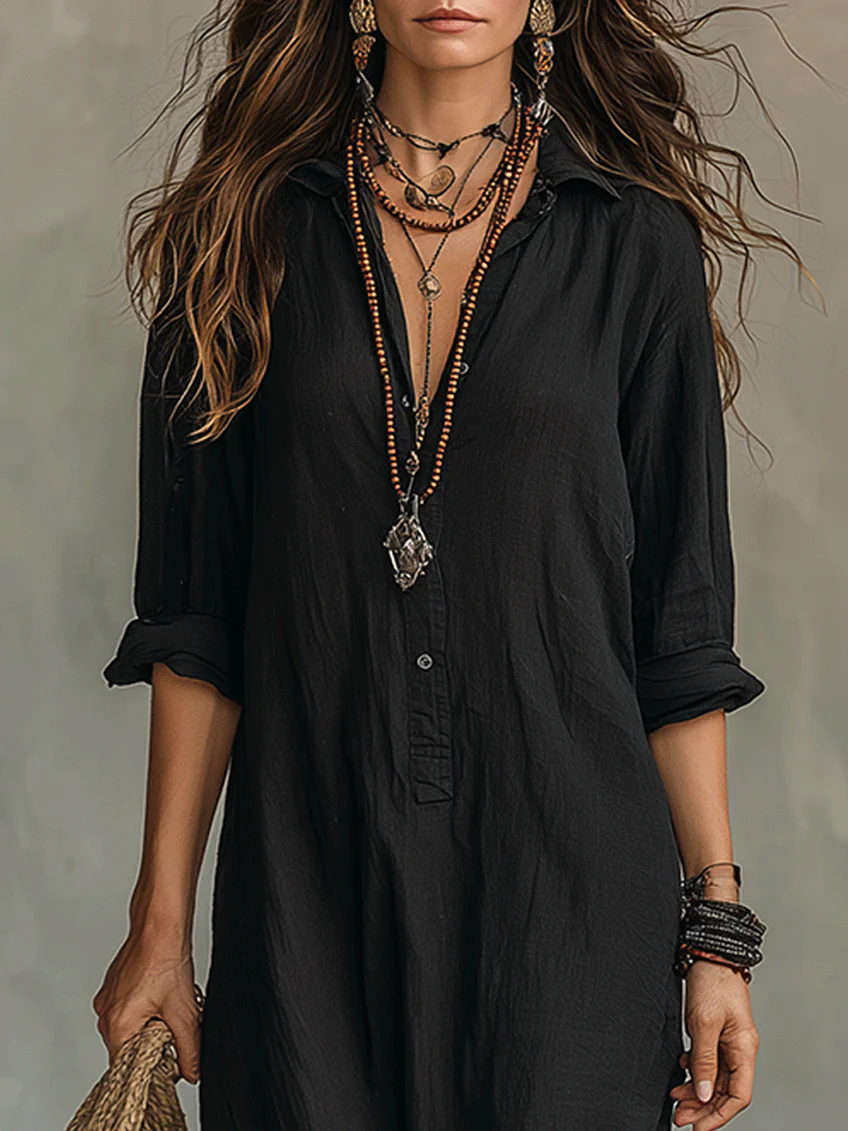ALESSIA | Maxi dress with button detailing