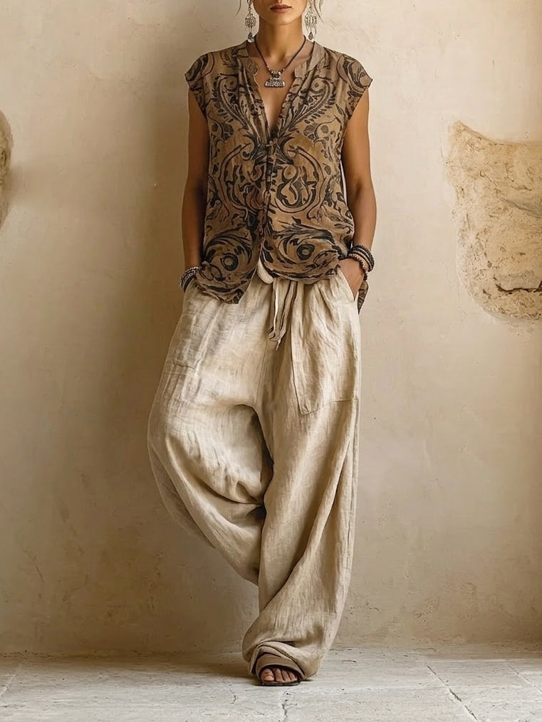ISLA | Set with wide-leg pants