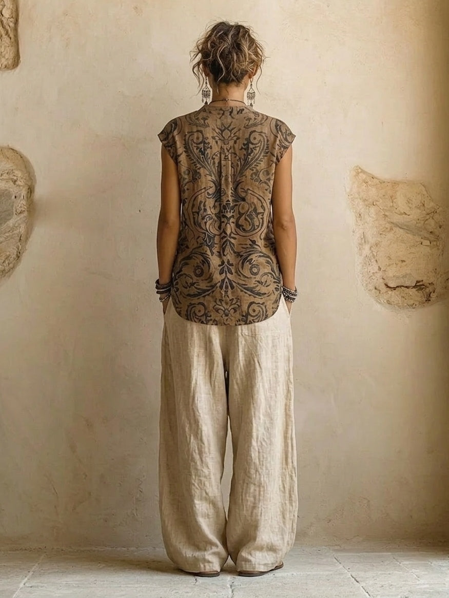 ISLA | Set with wide-leg pants