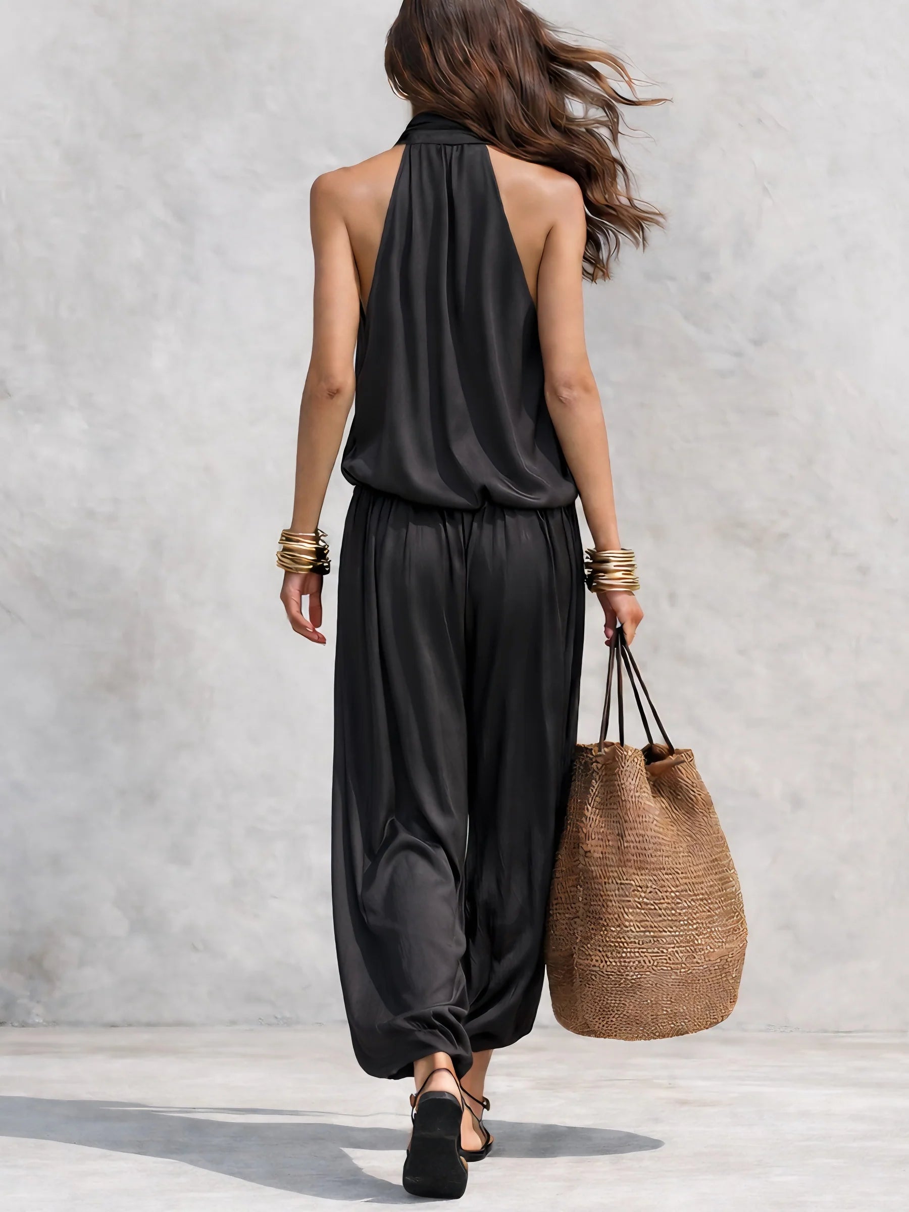 DEMETRIA | Set with wide-leg trousers