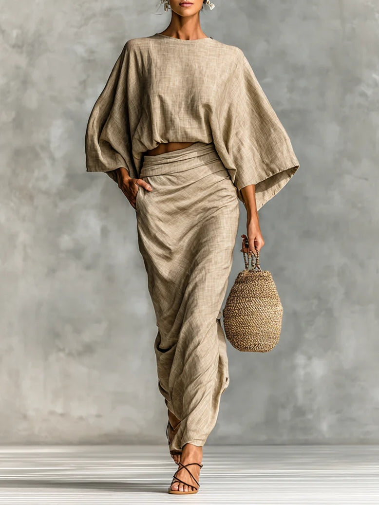 GIULIA | Two-piece set with flowing skirt