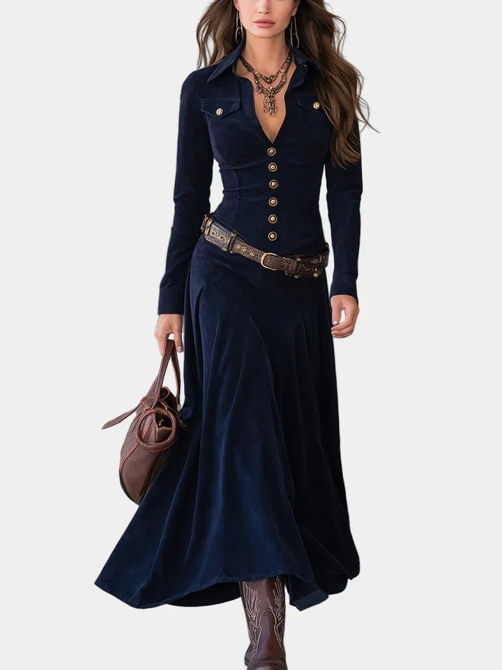 CRISTINA - ROCHIE LUNGĂ DIN SUEDE CU FANTE - Liora București