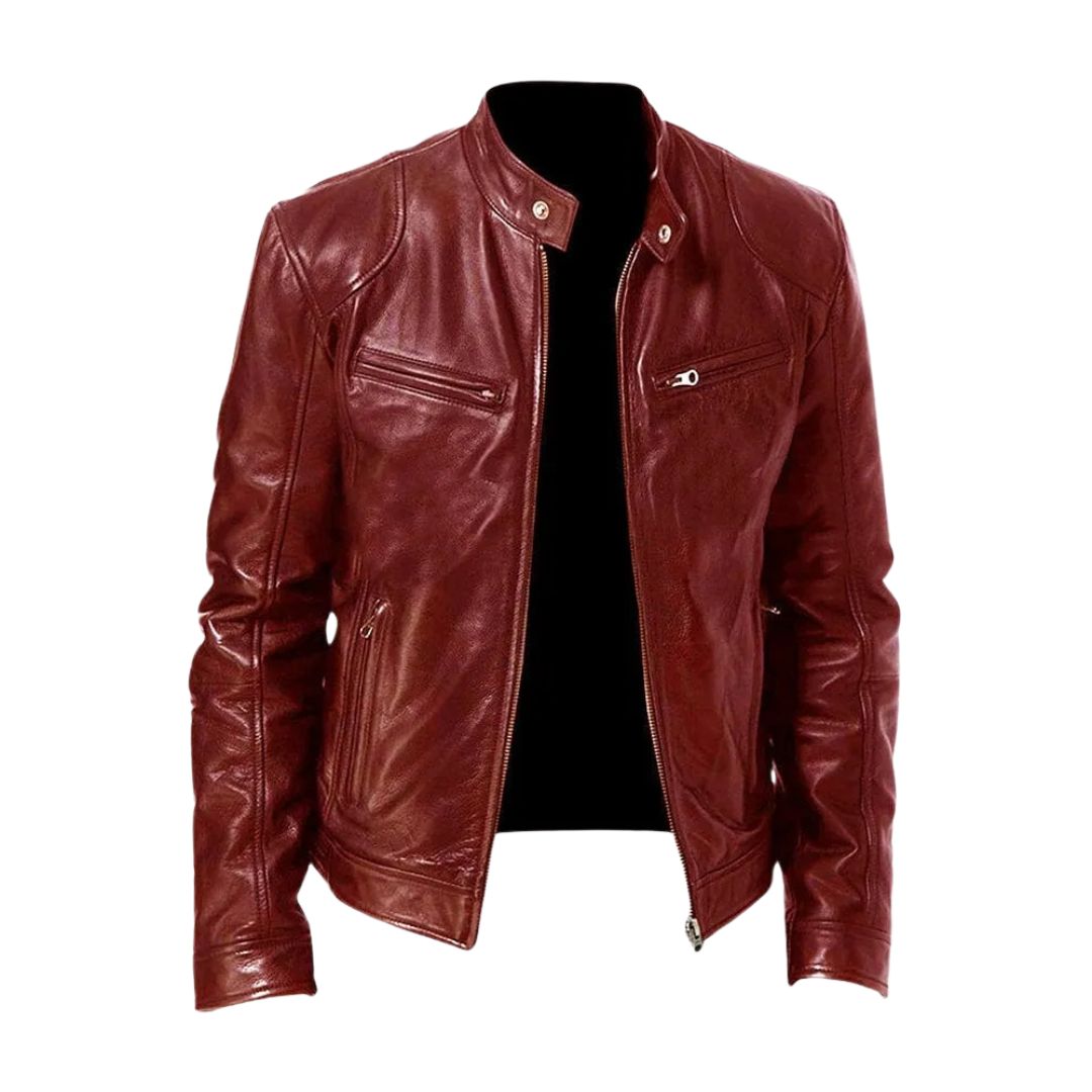 KYLE | Leather jacket with casual fit