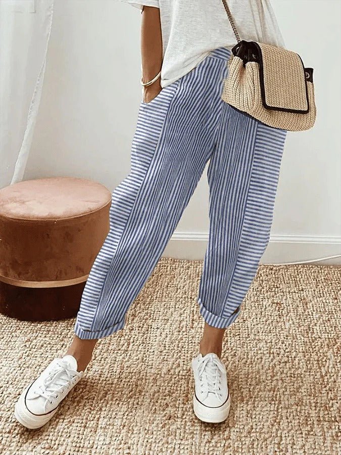 RYLIE | Trousers with vertical stripe - Liora Melbourne
