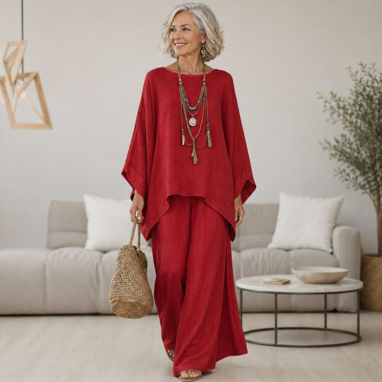 ISABELLE | Set with wide-leg pants