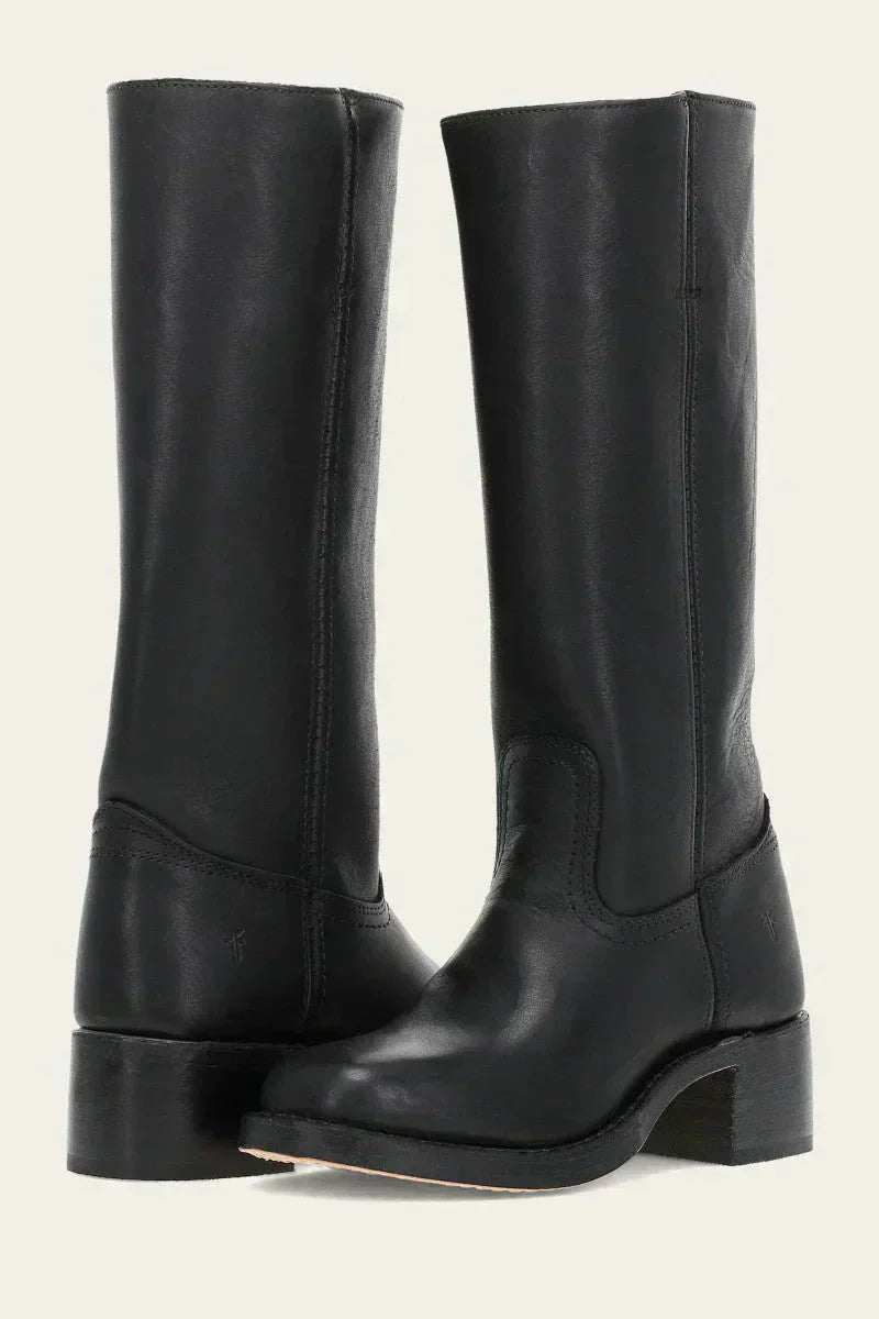 JANE | Western boots with stacked block heel