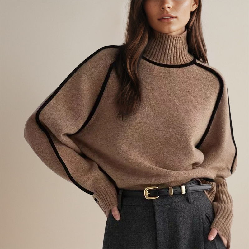 BELLA | Turtleneck jumper with ribbed trim