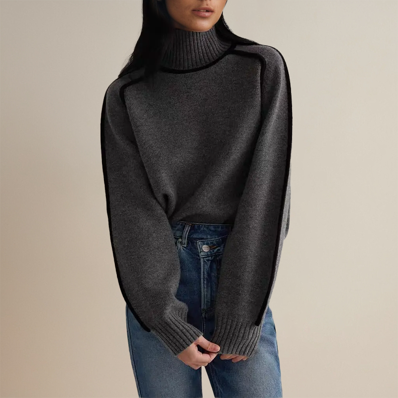 BELLA | Turtleneck jumper with ribbed trim