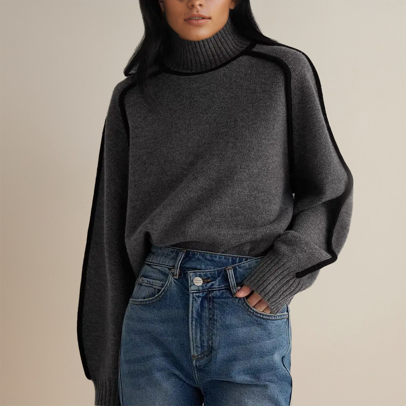 BELLA | Turtleneck jumper with ribbed trim