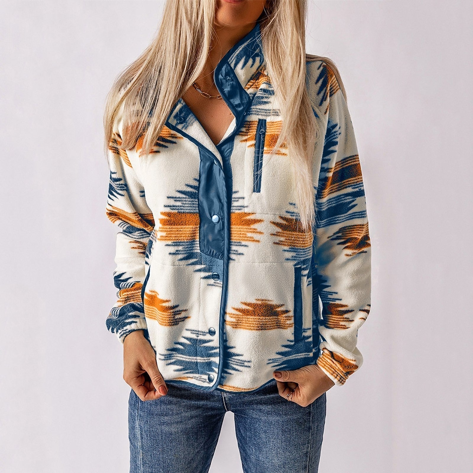 NANCY | Fleece jacket with stand collar