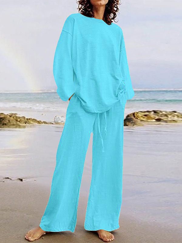 LARISA | Set bluză și pantaloni largi - Liora București