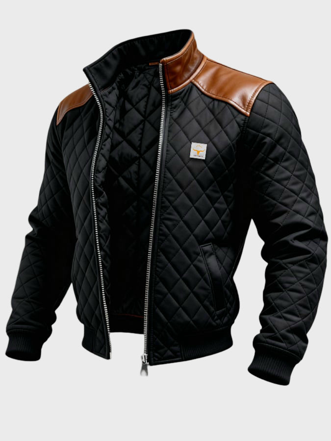 ADRIAN | Jacket with leather shoulders
