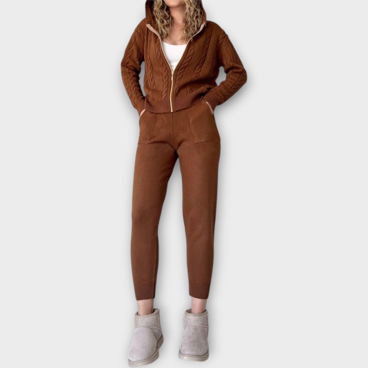 LORENA | Set tricotat cu glugă - Liora București