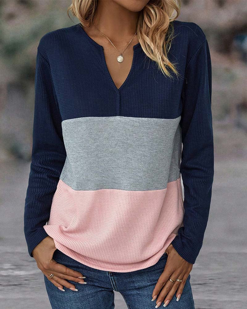 POPPY | Top with colour-block print