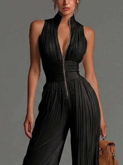 LARA | Jumpsuit with wide-leg trousers
