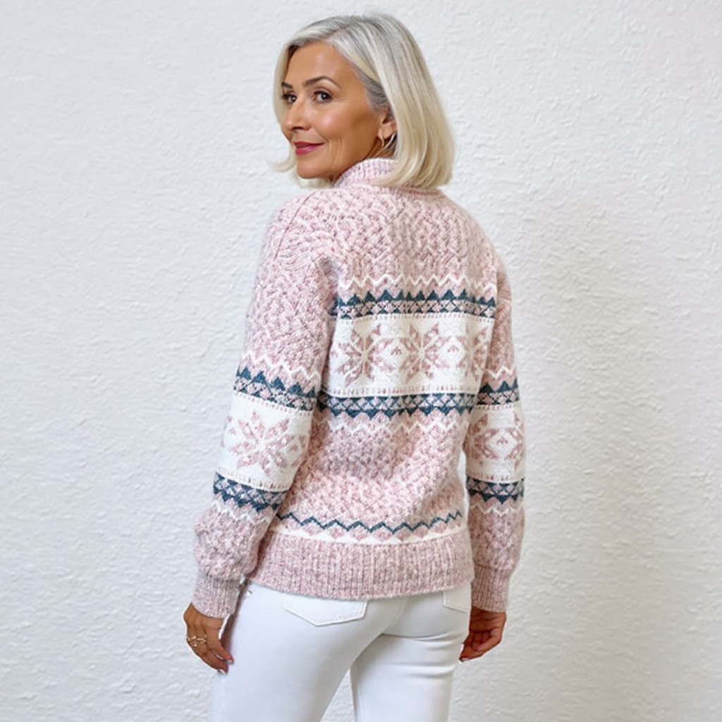 MELANIE | Icelandic knit jumper with patterned design
