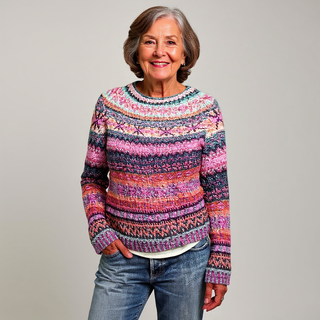 MADISON | Icelandic jumper with patterned knit