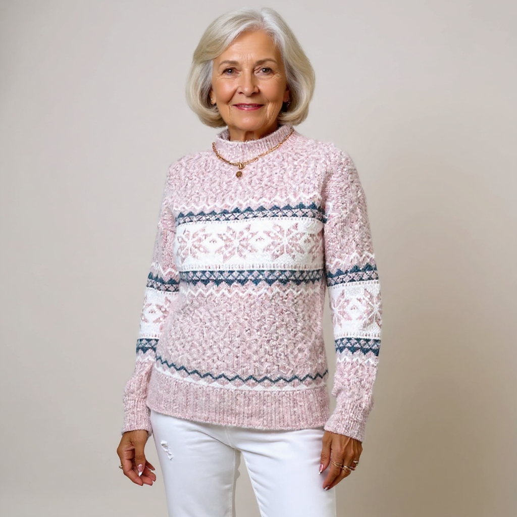 MELANIE | Icelandic knit jumper with patterned design