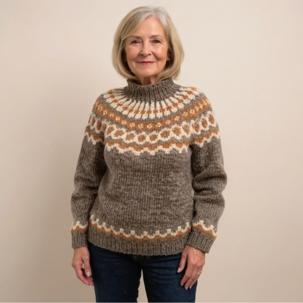 AMARA | Icelandic jumper with patterned design