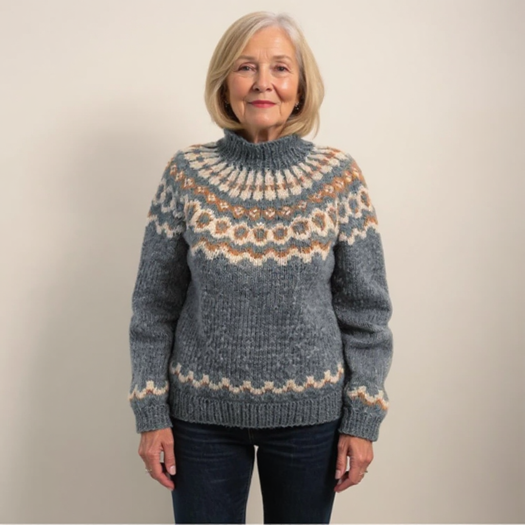 AMARA | Icelandic jumper with patterned design