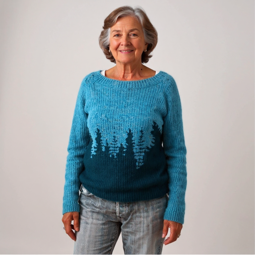 NATALIE | Icelandic jumper with patterned knit