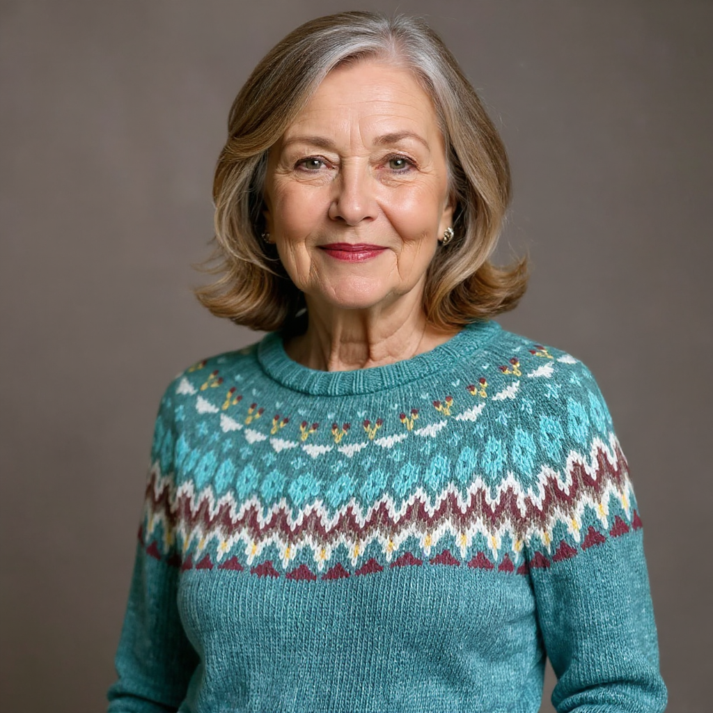 SOFIA | Icelandic jumper with patterned knit