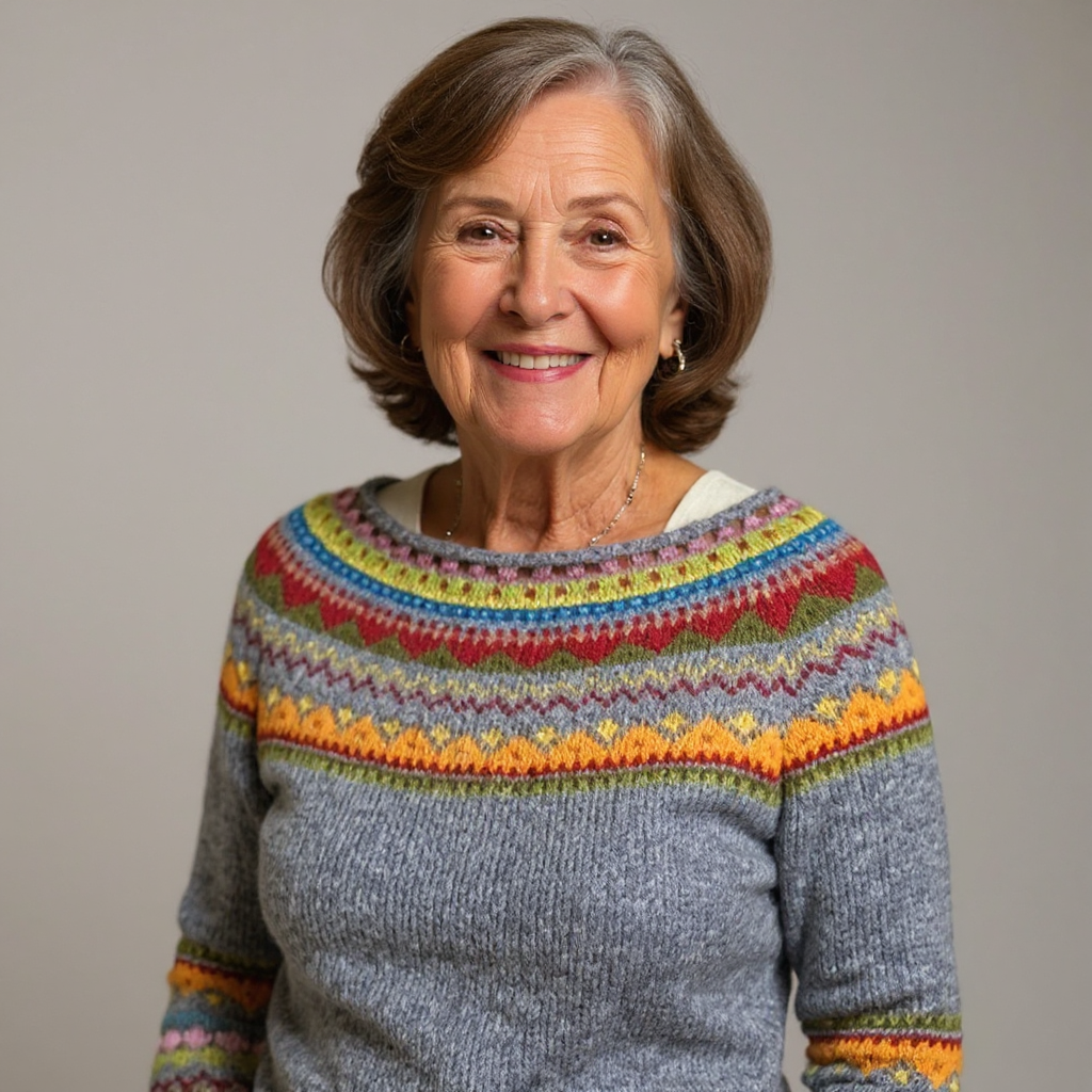 IVY | Icelandic knit jumper with patterned yoke