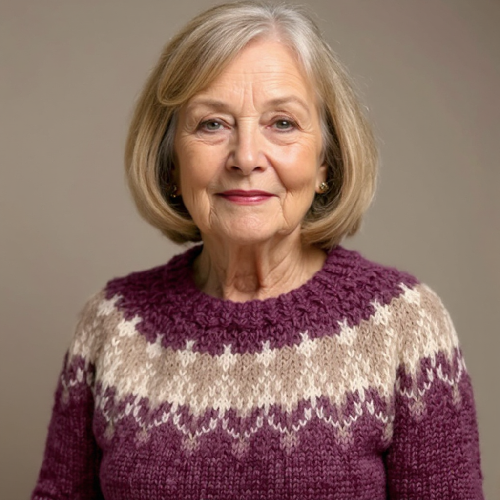 SAMANTHA | Icelandic jumper with patterned knit