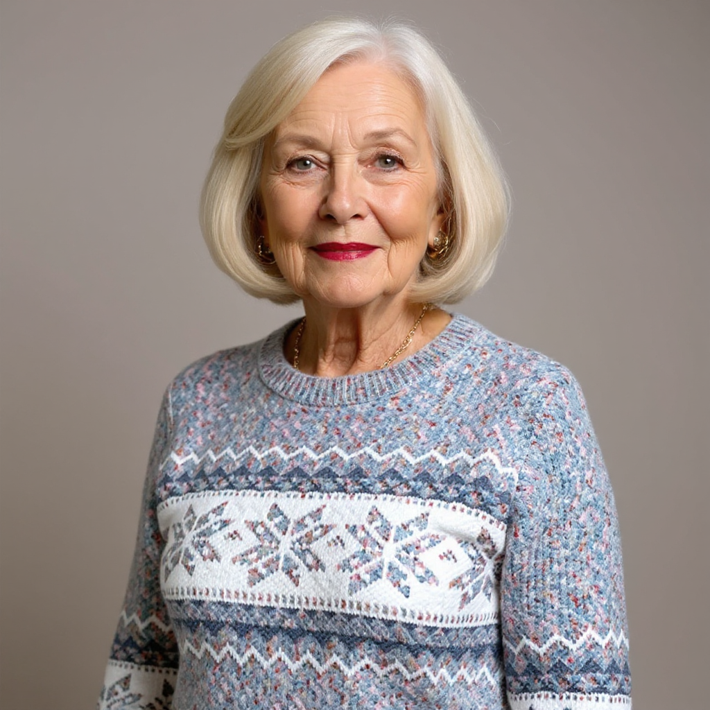 MELANIE | Icelandic knit jumper with patterned design