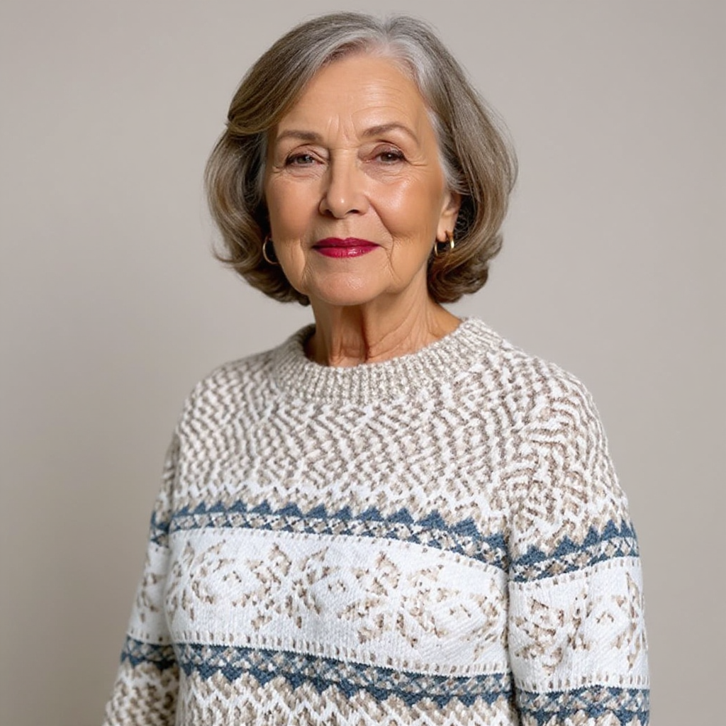 MELANIE | Icelandic knit jumper with patterned design