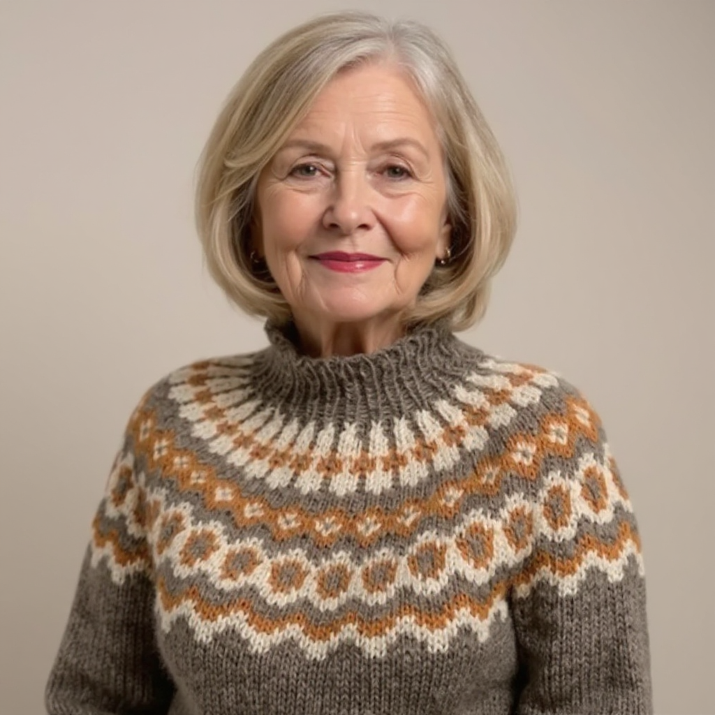 AMARA | Icelandic jumper with patterned design