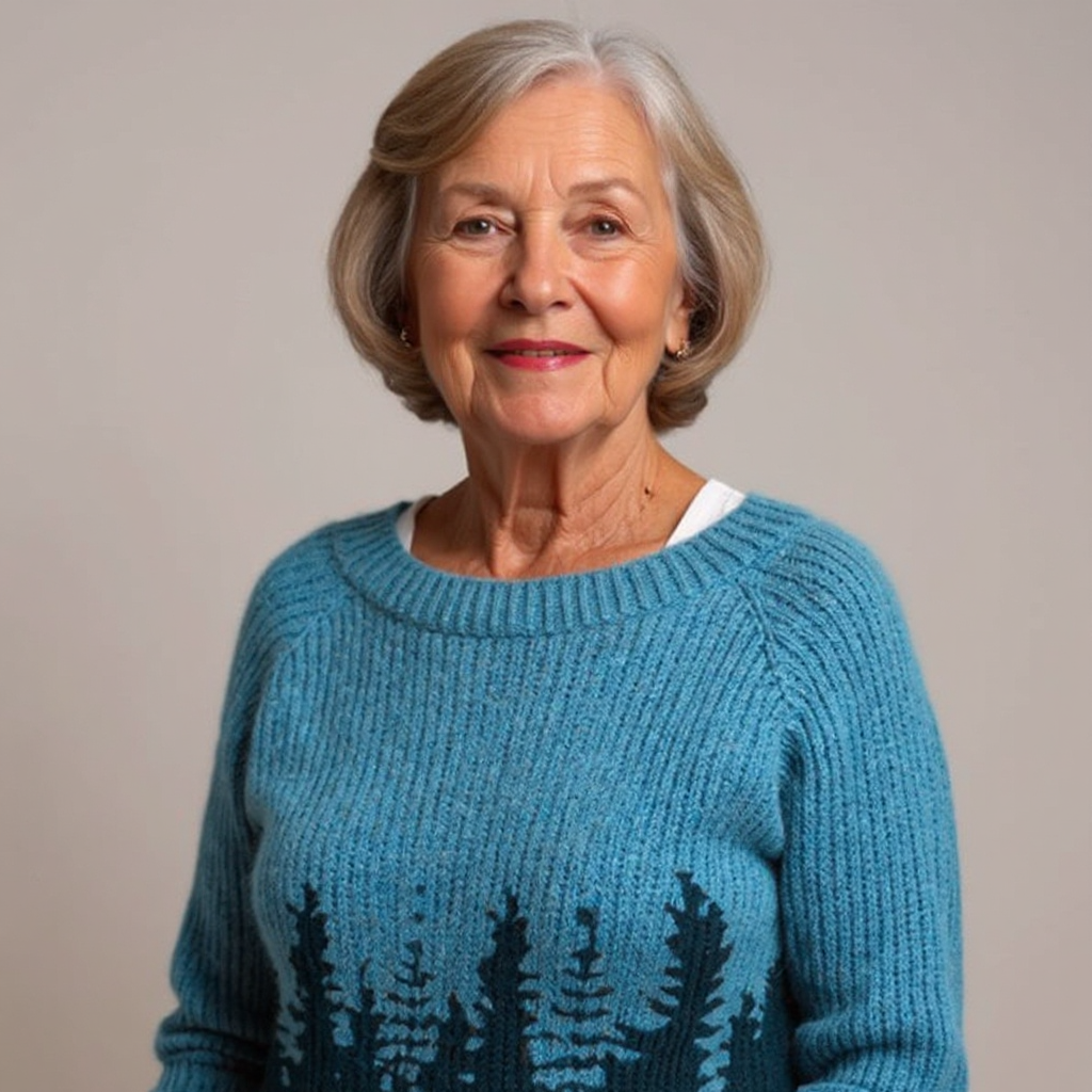 NATALIE | Icelandic jumper with patterned knit