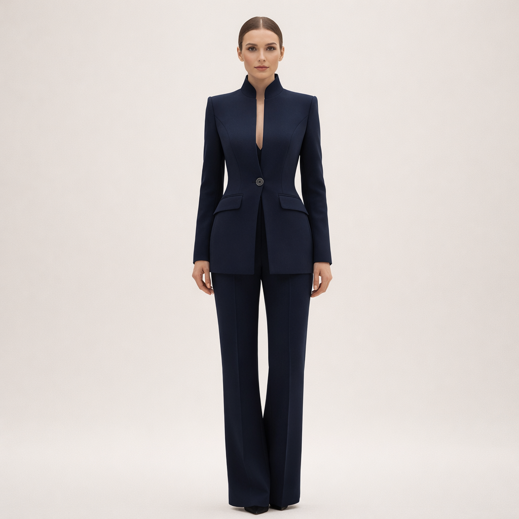OLIVIA | Suit set with straight-leg trousers
