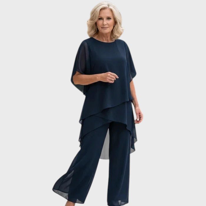 NICOLETA | Sacou cu pantaloni palazzo drapatați - Liora București