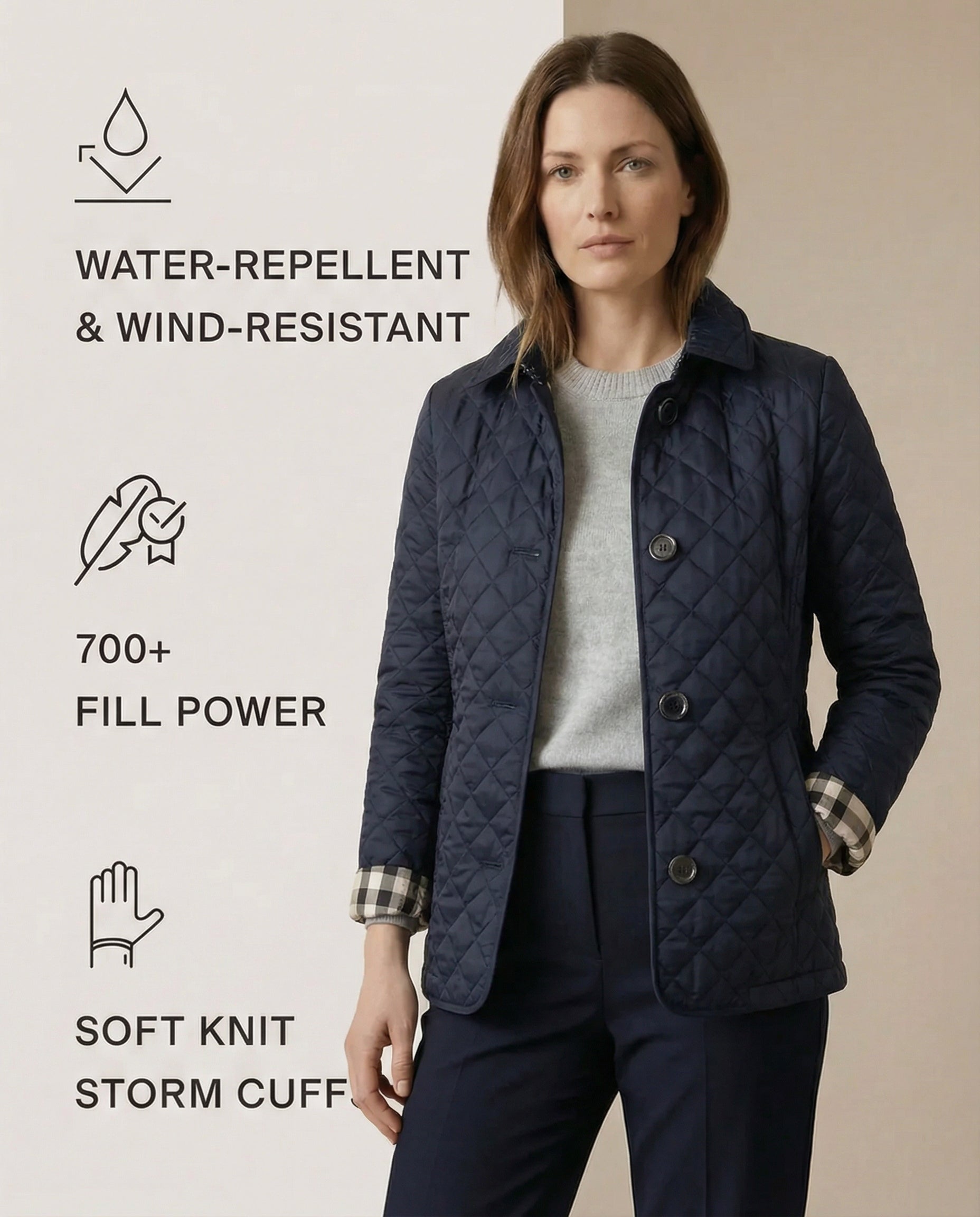 GRACE | Quilted jacket with button-up front