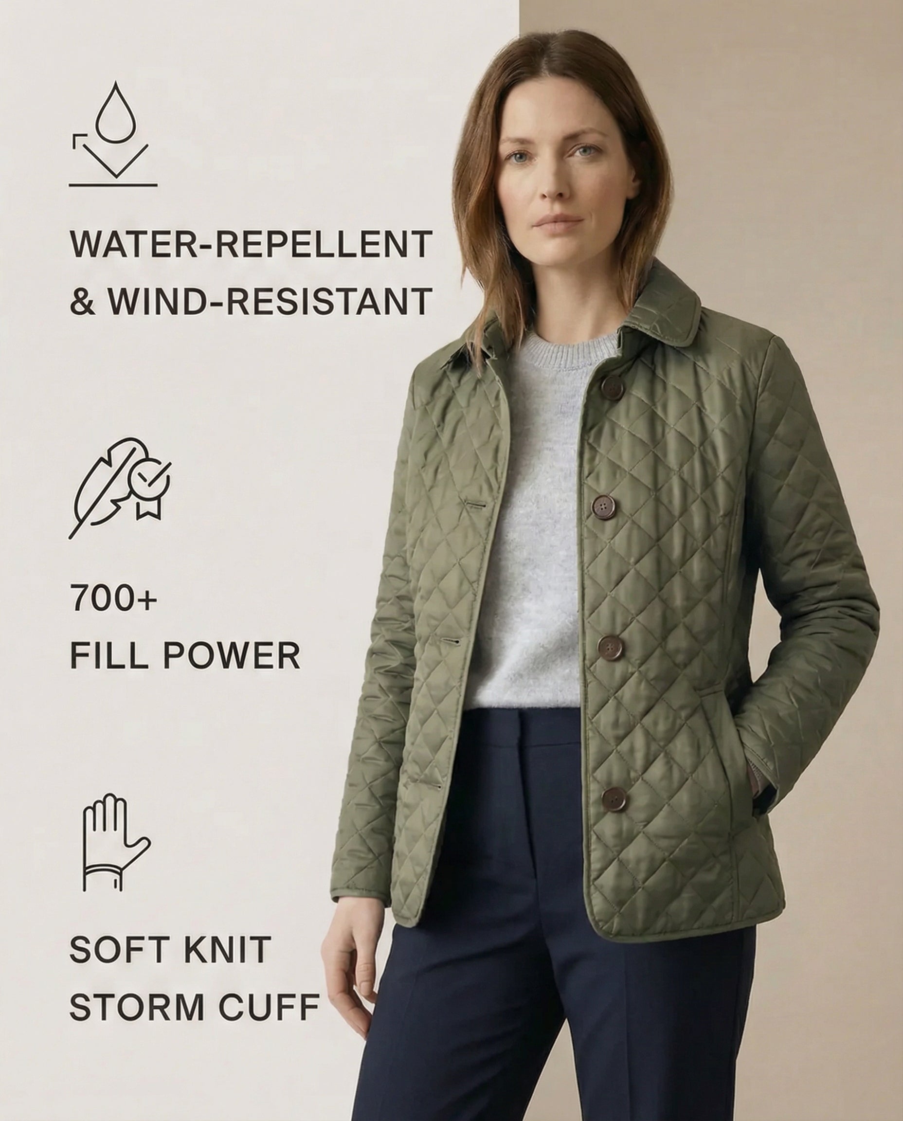 GRACE | Quilted jacket with button-up front