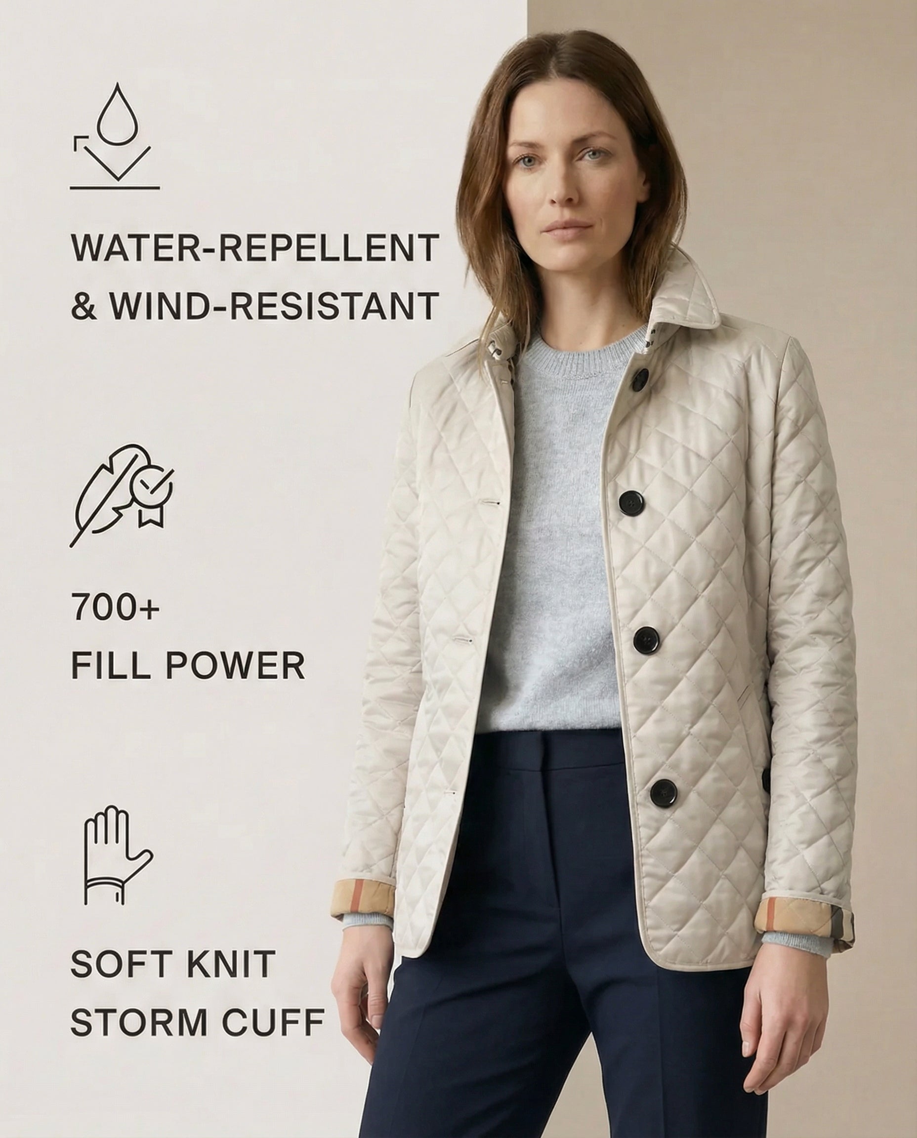 GRACE | Quilted jacket with button-up front