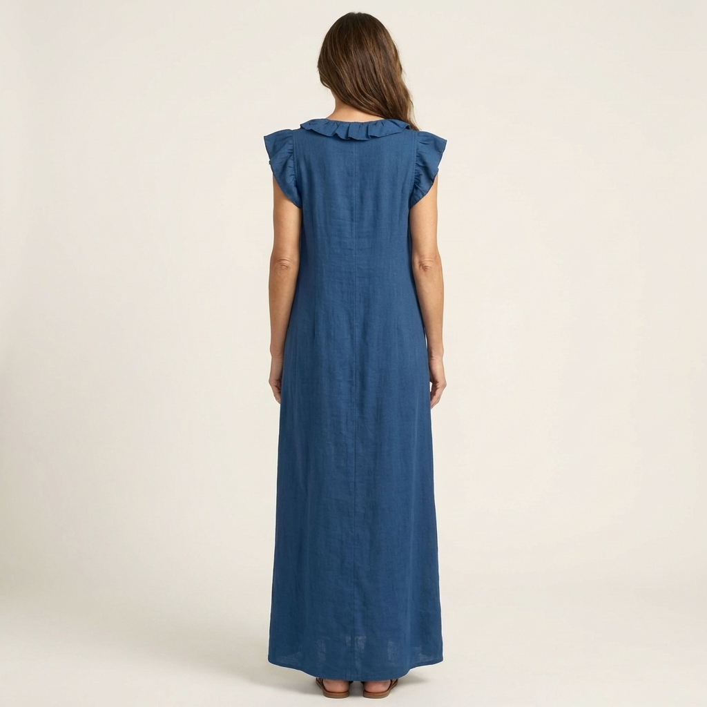 JOSETTE | Maxi dress with ruffle V-neck
