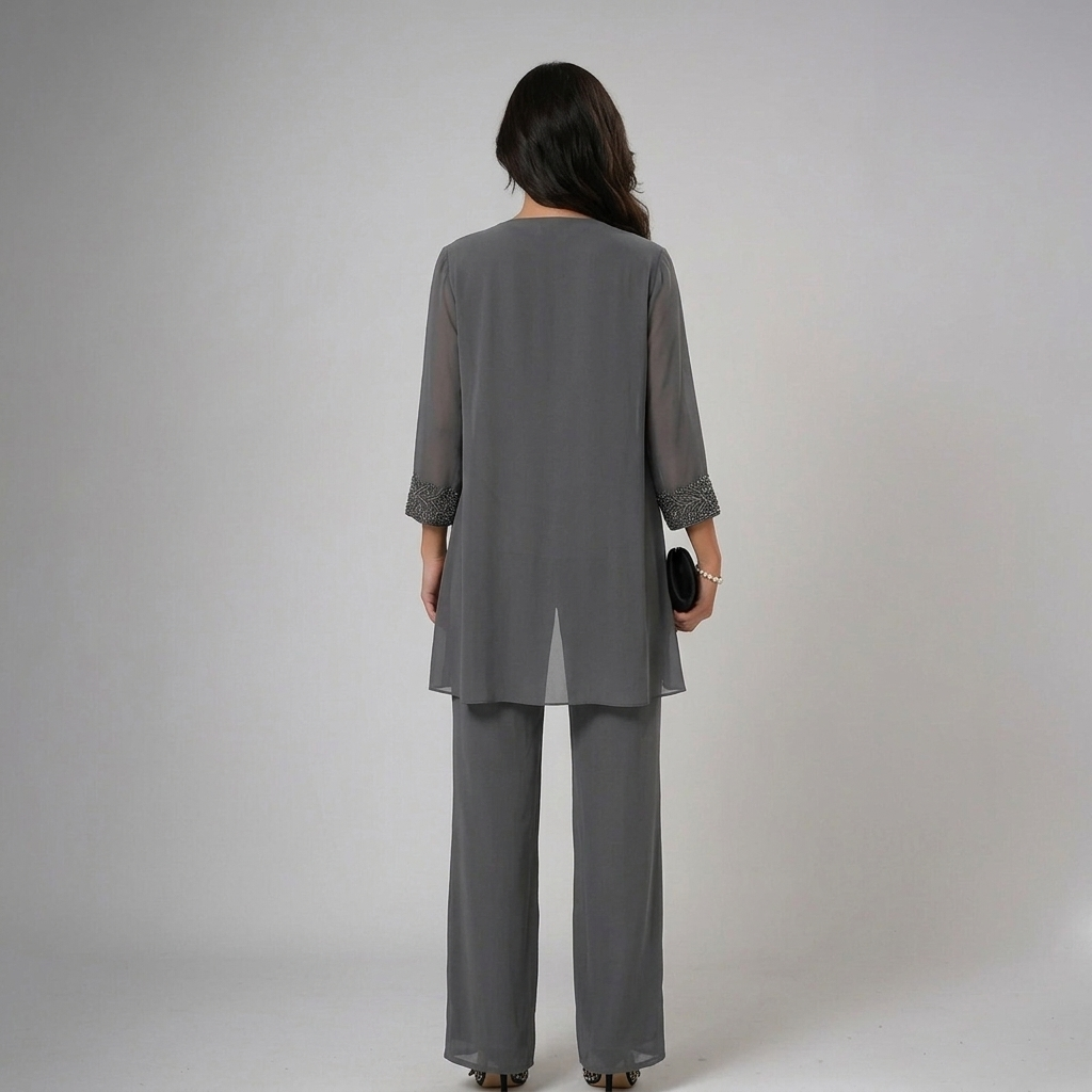 IVA | Three-piece set with wide-leg trousers