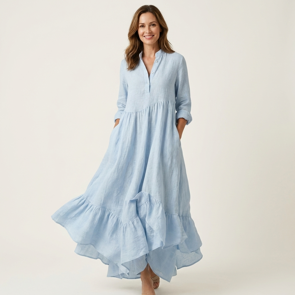 JILANA | Maxi dress with ruffle hem